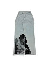 Future Artistic Print Jeans Woman