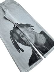 Playboi Carti Artistic Print Jeans Man