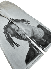 Playboi Carti Artistic Print Jeans Man