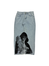 Future Artistic Print Jeans Man