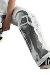 Quavo Artistic Print Jeans Woman