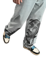 Travis Scott Artistic Print Jeans Man