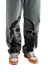 Quavo Artistic Print Jeans Man