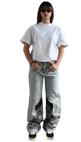 21 Savage Artistic Print Jeans Woman