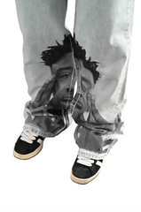 21 Savage Artistic Print Jeans Woman