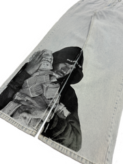 Future Artistic Print Jeans Woman