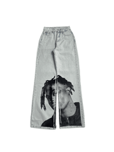 Playboi Carti Artistic Print Jeans Woman