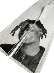 Playboi Carti Artistic Print Jeans Woman