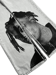 Playboi Carti Artistic Print Jeans Woman