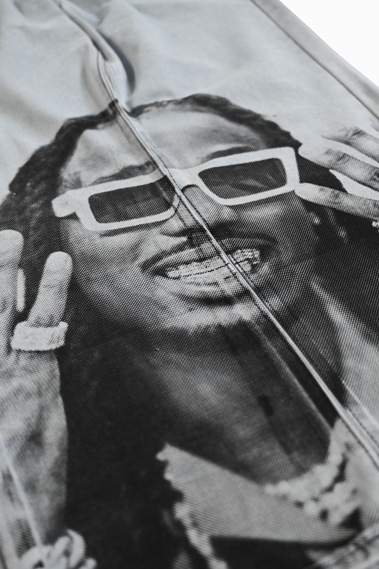 Quavo Artistic Print Jeans Man